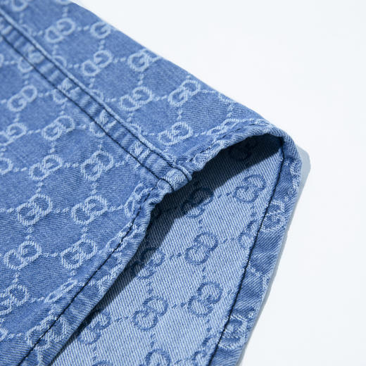 【断码清仓】HX 春夏季水洗牛仔短袖衬衫/Z103320021101 商品图11