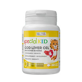 法国Eric Favre艾瑞可鱼油 · 婴幼儿儿童鳕鱼肝油+维生素AD 60粒｜保税