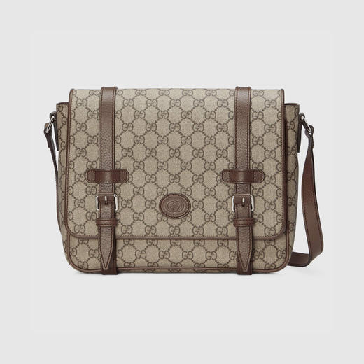 【一】GUCCI 古驰 男士 GG Supreme帆布单肩邮差包 混色 658542 K9GSN 8358 商品图0