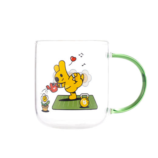 袋鼠团团浇花小袋鼠杯子带把手水杯玻璃杯 商品图1