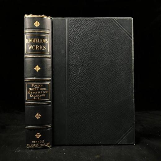 1897年 朗费罗诗歌与散文集 配精美版画插图 漆布精装18开 商品图0