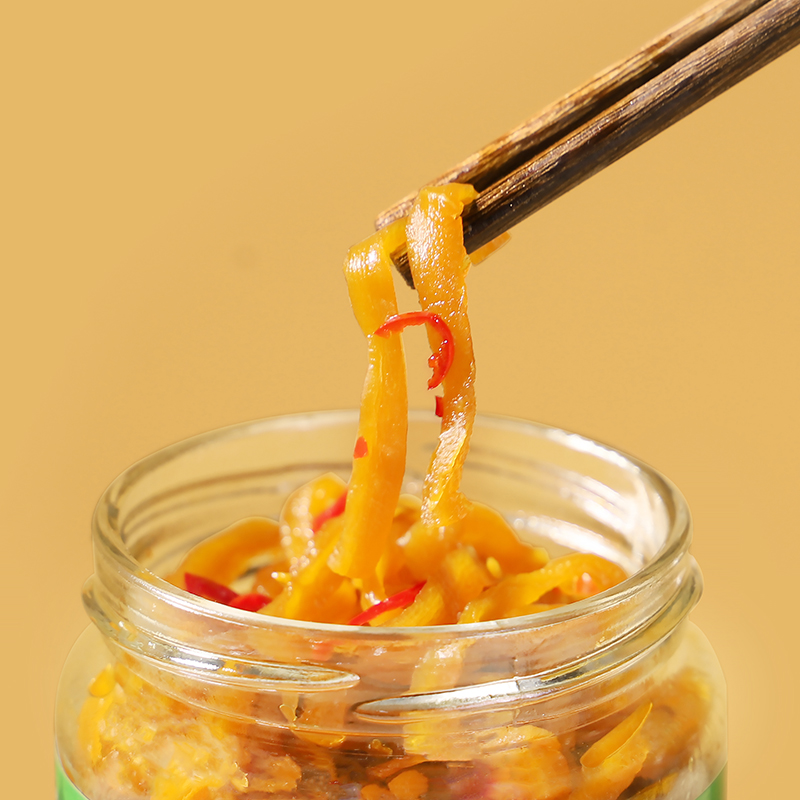 【非遗爽脆木瓜丝】非遗技艺，时间的味道隐藏在腌菜、酱菜里。减盐用料0脂肪，轻食新选择，咬的脆响，配啥都香。