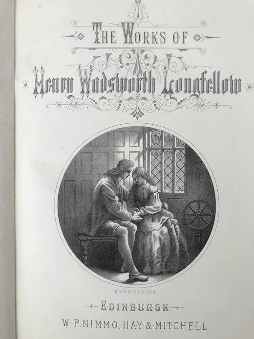 1897年 朗费罗诗歌与散文集 配精美版画插图 漆布精装18开 商品图3