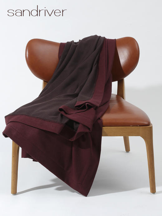 羊绒折边绣花毯 SJF95P722B 商品图0