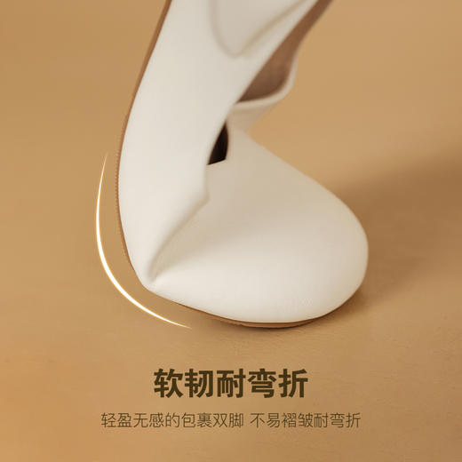 ZHR甜美蝴蝶结凉鞋女2023春新款法式小皮鞋纯欲仙女风单鞋一脚蹬 商品图7