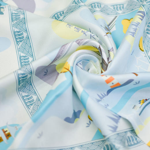 羽诗制造出品 大美宁波丝韵套装木梳丝巾文创礼盒 商品图1