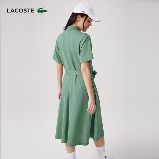 【海南专供价】LACOSTE法国鳄鱼女装新款法式绿色系带POLO连衣裙EF7923-98 商品图3