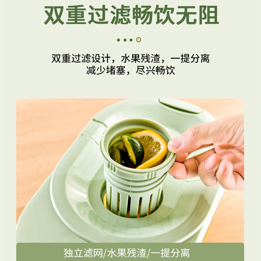 「4升大容量！清凉一夏」冷水壶大容量居家日用冰箱饮料桶带水龙头夏季水果茶耐高低温凉水壶餐饮用具 商品图2