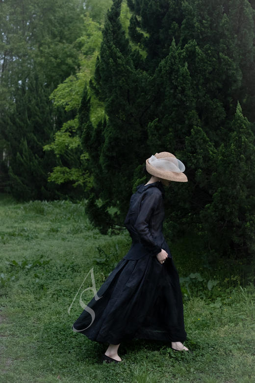 Kreuzzz 原色ELIZABETH不规则网纱圆顶草帽 商品图10