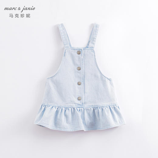 马克珍妮春夏新款 女童田园风全棉牛仔背带裙连衣裙230159 商品图1