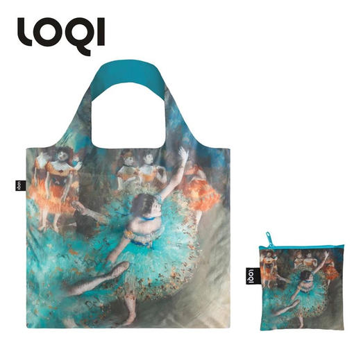 德国LOQI 博物馆系列 人像画合集 戴珍珠耳环的少女 蒙娜丽莎的微笑 万用环保袋 再生环保材料 单肩可折叠 旅行大容量 防泼水 超轻50g可承重40斤 商品图2