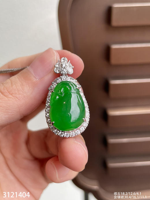 老坑冰艳绿福袋吊坠 79999【3121404】 商品图3