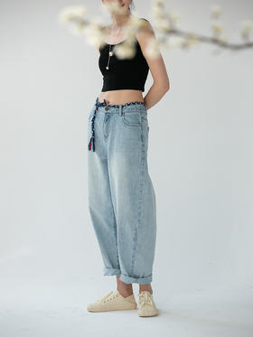 牧衣游牛仔阔腿裤----梦行云