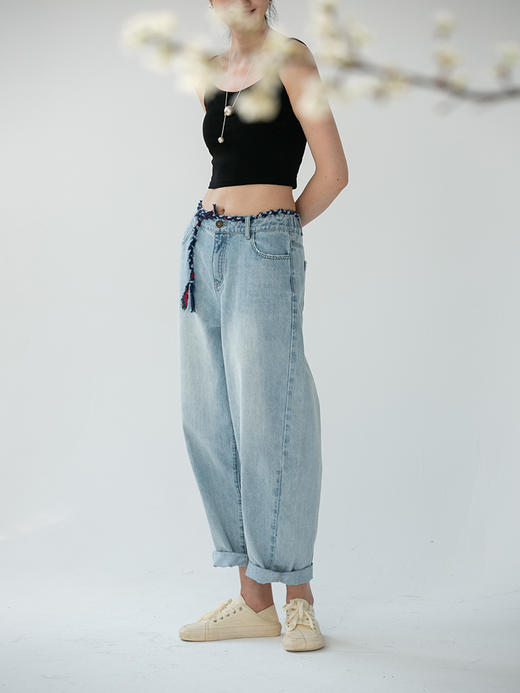 牧衣游牛仔阔腿裤----梦行云 商品图0