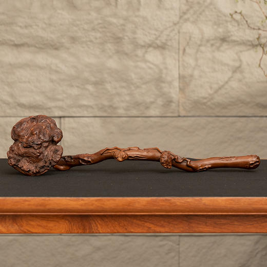 清 黄杨木雕灵芝大如意 商品图0