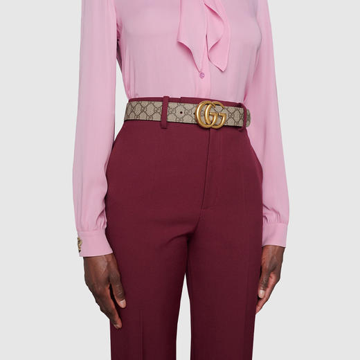 【一】GUCCI 古驰 女士GG带扣双面腰带 混色 659416 92TIC 9769 商品图3