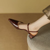 优雅法式，尖头真皮中跟凉鞋LCC-C9134 商品缩略图7