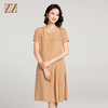夏季新款 100%桑蚕丝真丝纯色短袖连衣裙女E22LS50 商品缩略图3