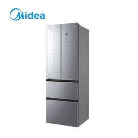 ZM | Midea/美的 法式多门冰箱 327升变频制冷家用电超薄冰箱 大容量 铂金净味 立体多维送风 四门精储 BCD-327WFGPM 榭湖银【普通快递】