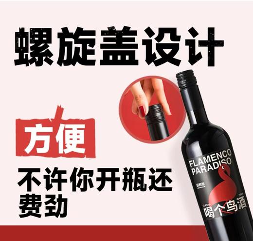 【女神节特惠】醉鹅娘 喝个鸟酒智利5梅洛干红葡萄酒750ml 6支装 商品图1