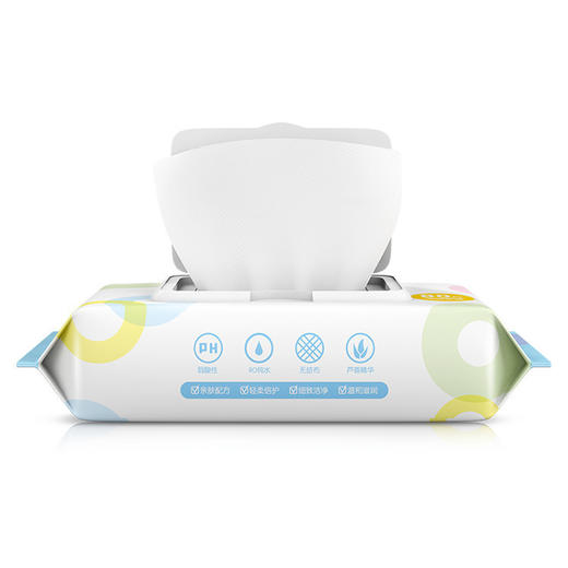 「10包装！单包80抽」植护宝宝湿巾 带盖便携湿巾纸婴儿手口湿纸巾宝宝洗护寝具用品 商品图3