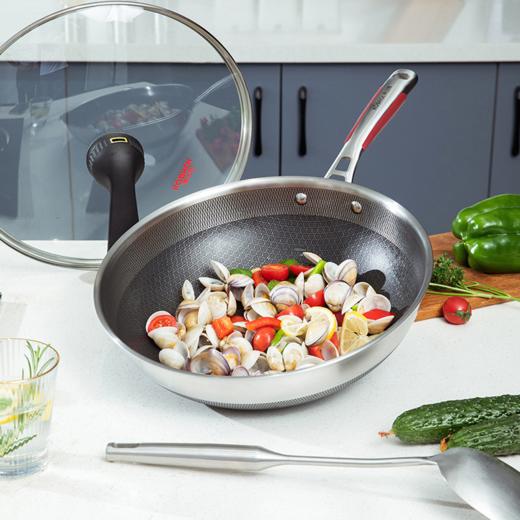 【团购展示】康巴赫第五代抗菌蜂窝炒锅32cmKGD-C32W 商品图0