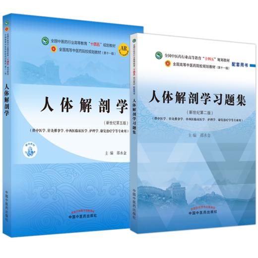 【全2册】人体解剖学+人体解剖学习题集 邵水金 主编 全国中医药行业高等教育十四五第十一版规划教材配套用书  中国中医药出版社 商品图1