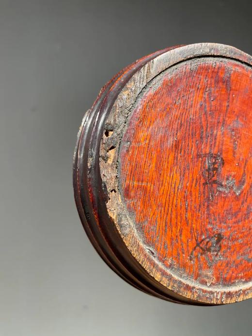 楠木雕琢髹漆弦纹香盘，顺丰包邮 商品图8