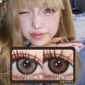 Sugarplum年抛·黑木果&泰式千金·14.5mm(着色参考13.8mm) 0-1000度(无525/575) 韩产进口·(建议佩戴6-8个月左右更换)·粗黑边狗狗眼