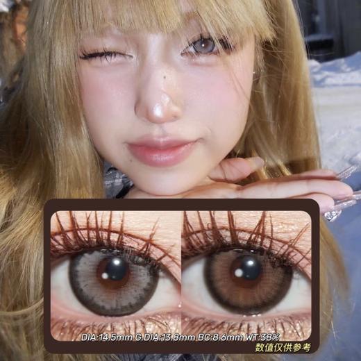 Sugarplum年抛·黑木果&泰式千金·14.5mm(着色参考13.8mm) 0-1000度(无525/575) 韩产进口·(建议佩戴6-8个月左右更换)·粗黑边狗狗眼 商品图0