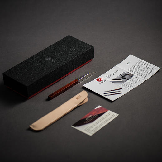 四象普洱茶刀紫檀 钛刀头 德国红点设计奖黑檀紫檀木柄手工高档茶刀 商品图3