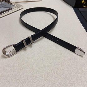 赛琳CELINE，WESTERN中号复古牛皮革腰带