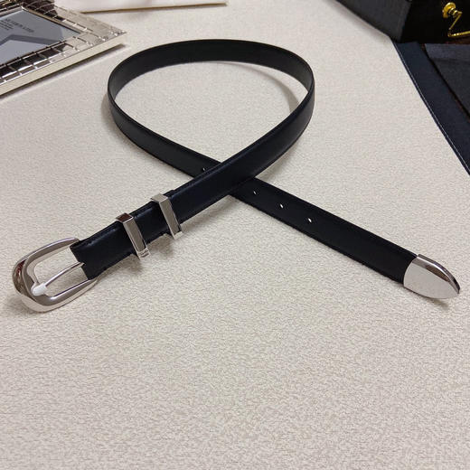赛琳CELINE，WESTERN中号复古牛皮革腰带 商品图0