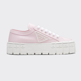 PRADA 普拉达 女士双轮尼龙华达呢休闲运动鞋 粉色 1E260M 3LFX F0E18