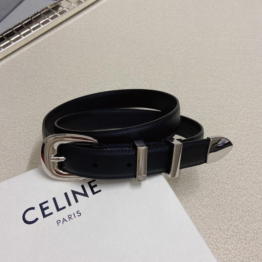 赛琳CELINE，WESTERN中号复古牛皮革腰带 商品图7