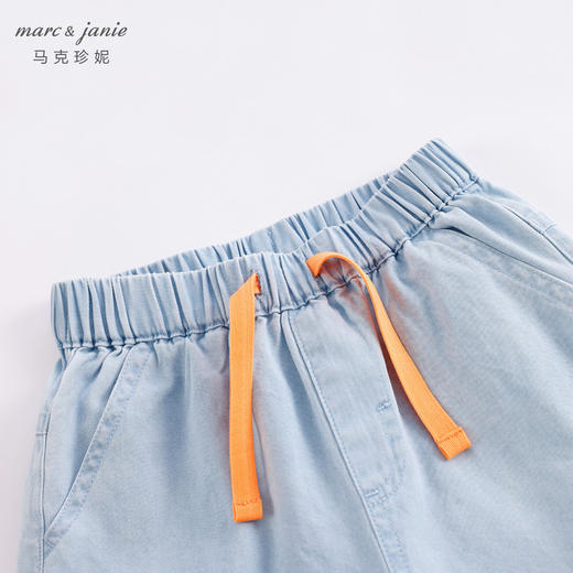马克珍妮新款夏装男童柔软纯棉牛仔五分短裤 儿童裤子230899 商品图4