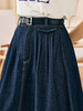 OLrain欧芮儿法式牛仔半身裙女春季2023新款高腰显瘦A字大摆伞裙 商品缩略图1