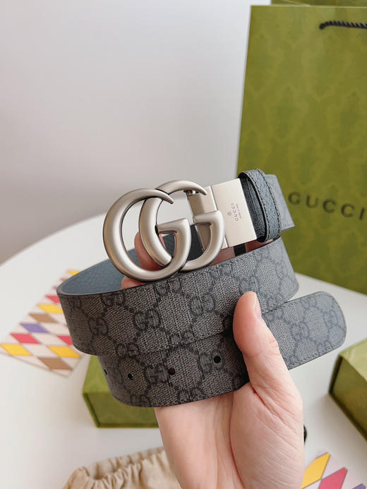 Gucci，宽度3.7cm黑色GG 商品图1