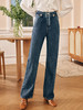 OLrain欧芮儿法式直筒牛仔裤女夏季2023新款高腰复古薄款阔腿长裤 商品缩略图0