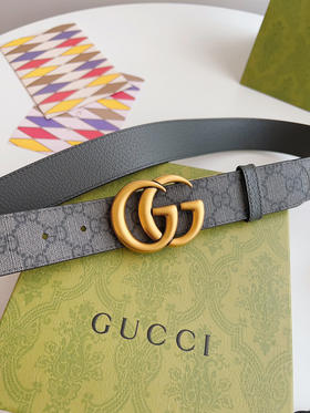 Gucci，宽度3.7cm黑色GG
