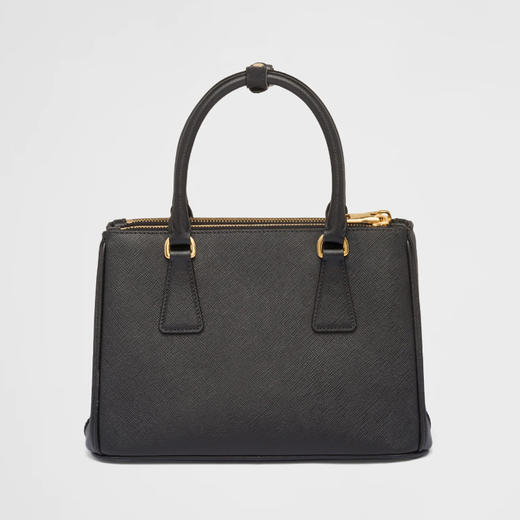 PRADA 普拉达 女士Galleria 小号 Saffiano 皮革三角形金属刻字徽标提挎包 黑色 1BA896 NZV F0002 EOO 商品图2