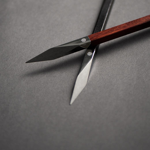 四象普洱茶刀紫檀 钛刀头 德国红点设计奖黑檀紫檀木柄手工高档茶刀 商品图2