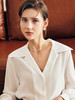 OLrain欧芮儿法式米白色蕾丝雪纺衫女秋冬2022年新款宽松V领衬衣 商品缩略图1