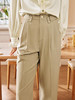 OLrain欧芮儿法式浅绿色休闲裤女夏季2023新款高腰阔腿薄款直筒裤 商品缩略图1