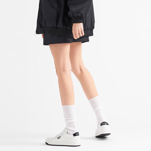 PRADA 普拉达 女士 Downtown 穿孔皮革漆包金属三角形标志休闲运动鞋 白色 1E792M 3LJ6 F0964 商品图3