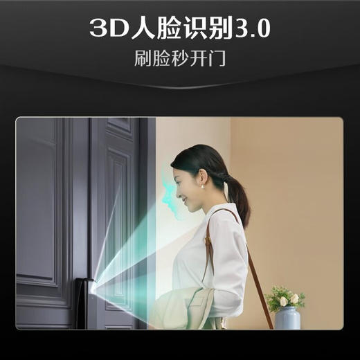 德施曼智能门锁指纹锁密码锁电子锁3D人脸识别猫眼大屏Q50FMax 幻夜黑（年度旗舰新款） 商品图2