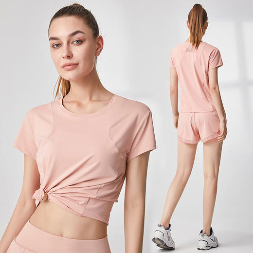 福利款丨【两件套】速干面料 轻薄透气 带口袋 运动套装 商品图2