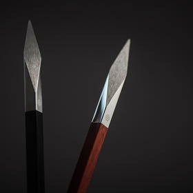 四象普洱茶刀紫檀 钛刀头 德国红点设计奖黑檀紫檀木柄手工高档茶刀