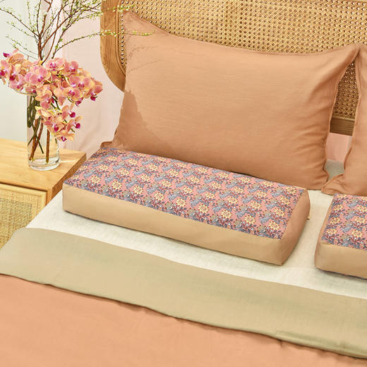 莫里斯系列荞麦壳枕头纯棉护颈枕 商品图2