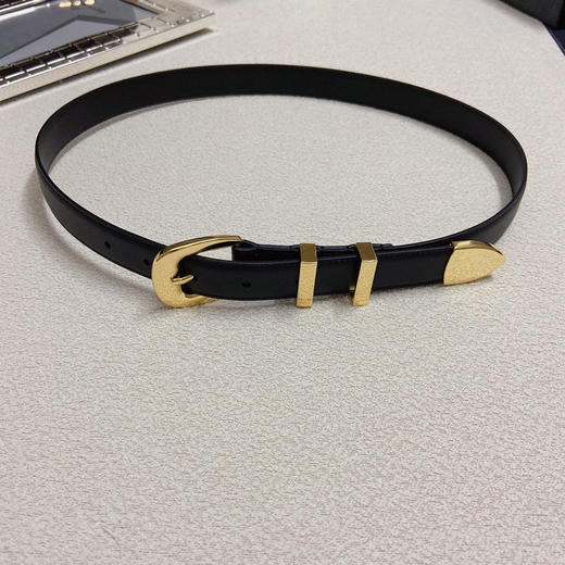 赛琳CELINE，WESTERN中号复古牛皮革腰带 商品图4